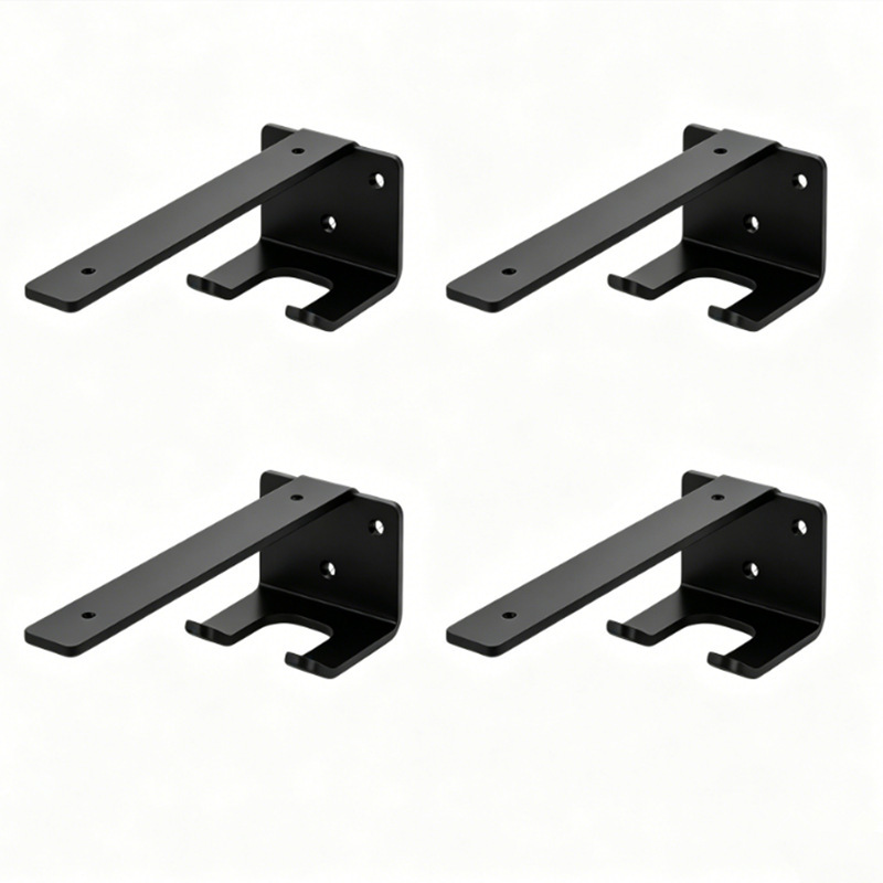 Wall Mounted Shelf Bracket with Hooks