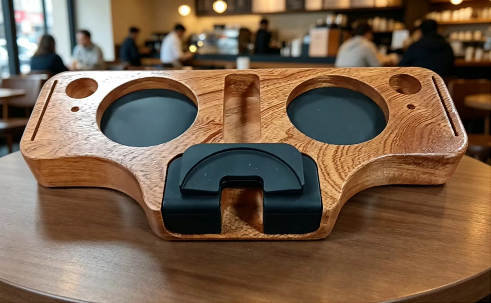 Wood Espresso Tamping Station